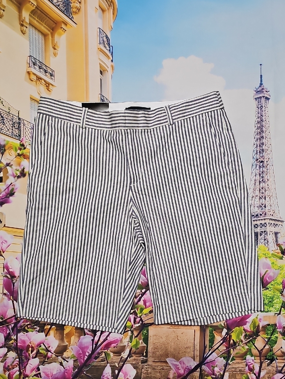 Banana Republic Pinstripe Shorts Size 6‎ NWT